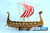 DRAKKAR VIKING SHIP  fully built  wood model with stand