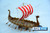 DRAKKAR VIKING SHIP  fully built  wood model with stand