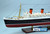QUEEN MARY LIGHTED  40" fully built wood model with stand