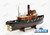 TAURUS LIGHTED tug steam boat 36" fully built wood model with stand