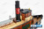 TAURUS LIGHTED tug steam boat 36" fully built wood model with stand