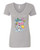 WOMEN'S Ideal VEE and CREW Neck Shirts - (PEACE & LOVE WITH CREST - SASSY CHICK)