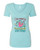 WOMEN'S Ideal VEE and CREW Neck Shirts - (FLIP FLOPS  WITH CREST - SASSY CHICK)