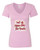 WOMEN'S Ideal VEE and CREW Neck Shirts - (SPARKLE WITH CREST- SASSY CHICK)