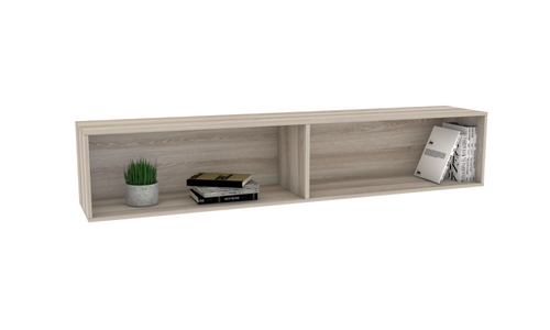 Driftwood Open 2 compartment Desk Overhead- Urban Pad Furniture