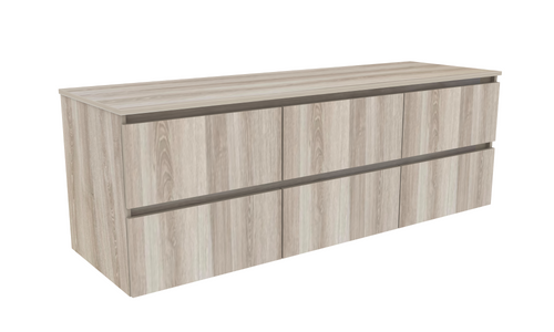 6 Drawer Entertainment Unit in Driftwood- Urban Pad Furniture