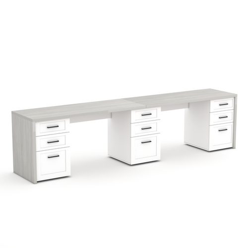 Cambridge Hamptons Premium Dual Workstation Desk- Urban Pad Furniture