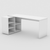 White Corner Desk with shelving- Urban Pad Furniture