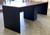 Back Black and Reclaimed Wood Dual Workstation Desk with shelving- Urban Pad Furniture