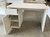 White Debbie Desk with cupboard and drawer- Urban Pad Furniture