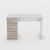 White and Driftwood Debbie Desk with cupboard and drawer- Urban Pad Furniture