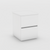 White Bedside Table with 2 Drawers- Urban Pad Furniture