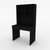Small black desk with drawer and hutch- Urban Pad Furniture