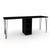 Black Dual Workstation Desk with shelving and hairpin legs- Urban Pad Furniture