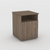 Swiss Elm Bedside Table with cupboard and pigeon hole- Urban Pad Furniture