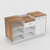 Malibu Shop counter in White and Native Oak- Urban Pad Furniture