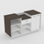 Malibu Shop counter in White and Bavarian Oak- Urban Pad Furniture