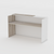 White with Driftwood Angle Reception Desk- Urban Pad Furniture