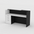 White and Black Reception Desk with drawers