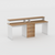 Dual workstation Yale desk with drawers in White and Native Oak- Urban Pad Furniture