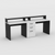 Dual workstation Yale desk with Drawers in Black and White- Urban Pad Furniture