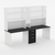 Dual Workstation Bardon Desk with drawers in White and Black- Urban Pad Furniture