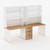 Dual Workstation Bardon Desk with drawers in White and Native Oak- Urban Pad Furniture