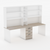 Dual Workstation Bardon Desk with drawers in White and Driftwood- Urban Pad Furniture