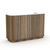 curved Sahara Reception Desk with battens- Urban Pad Furniture