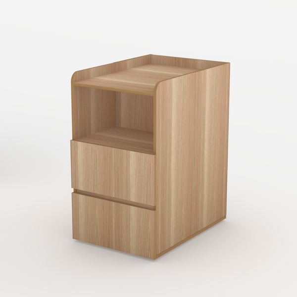 Change table with drawers, cupboard and open shelf- Urban Pad Furniture