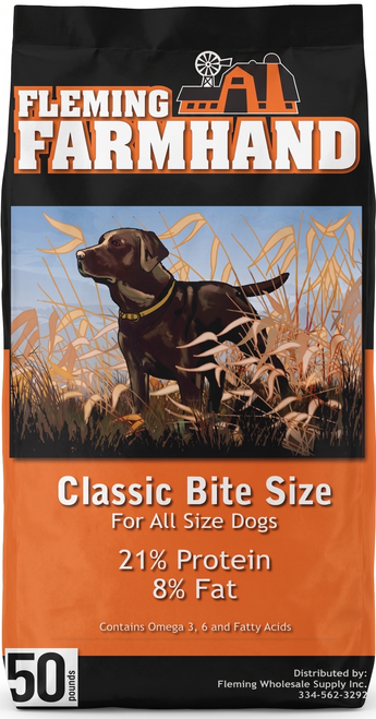 21% Fleming Farmhand Classic Bite Dog Feed