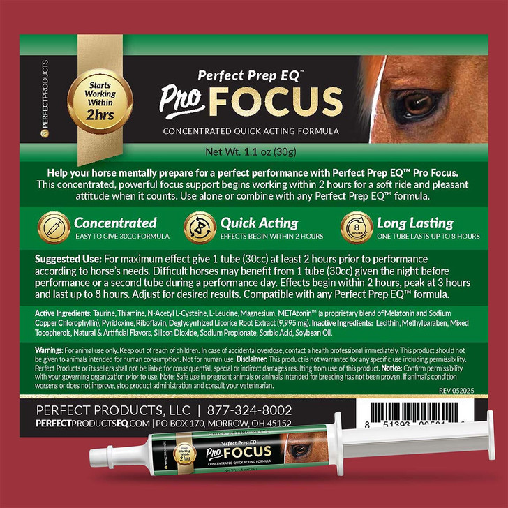 Perfect Prep EQ™ Pro Focus Product Label