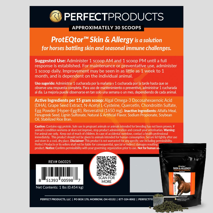 ProtEQtor™ Skin & Allergy Pellets - Label