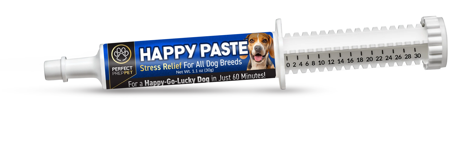 Perfect prep Canine Calming paste chart