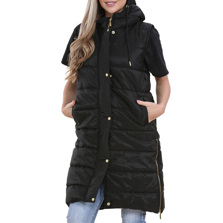 Ladies Vest Quilted Gilet Plus Size Pack Of  4