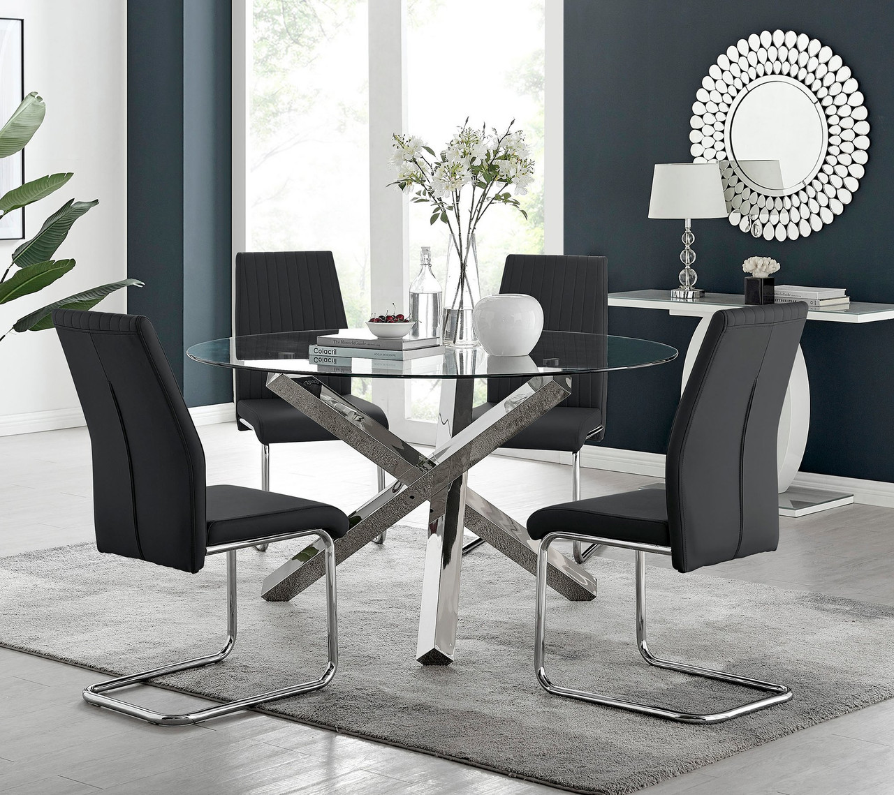 Large Vogue Dining Table Lorenzo Chairs Furniturebox - Main Image