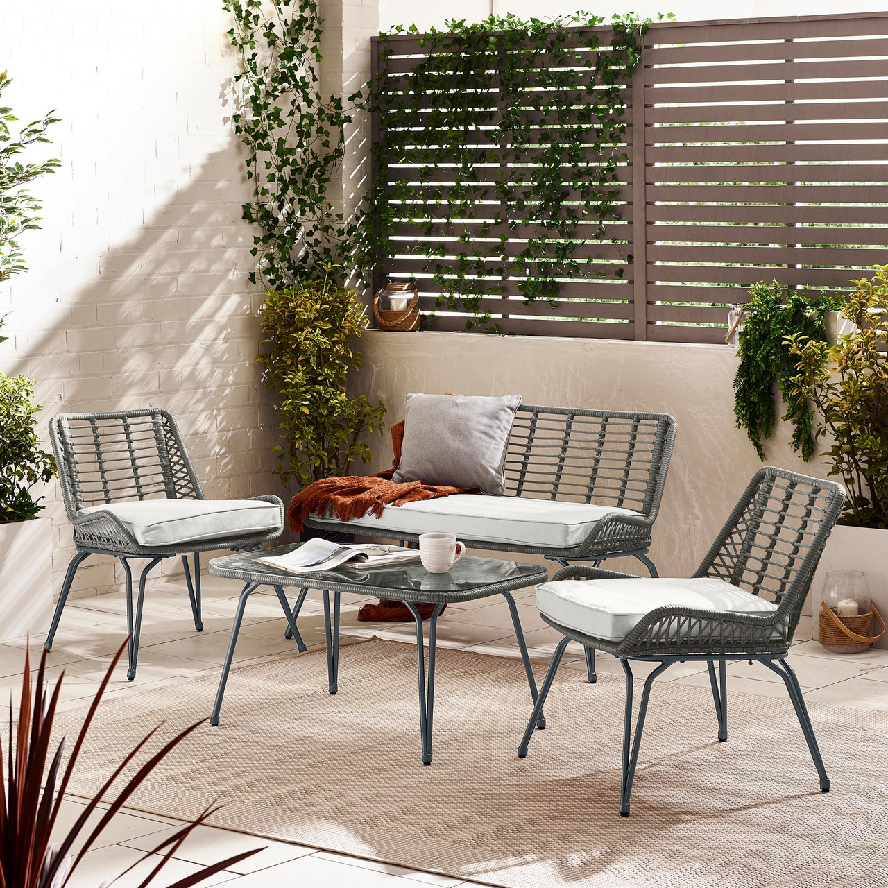 Lisbon Garden Sofa And Chair Set Lisbon Seater Round Carver Rattan Furniture