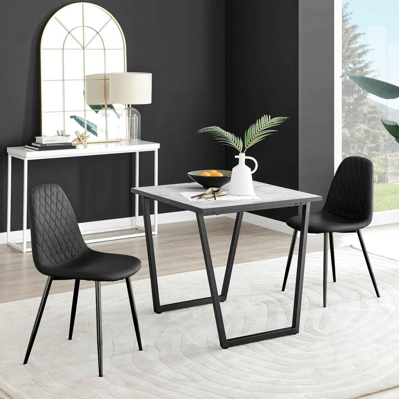 Dining Room Two Seater Coffee Table Set Square Dining Table GAOMON