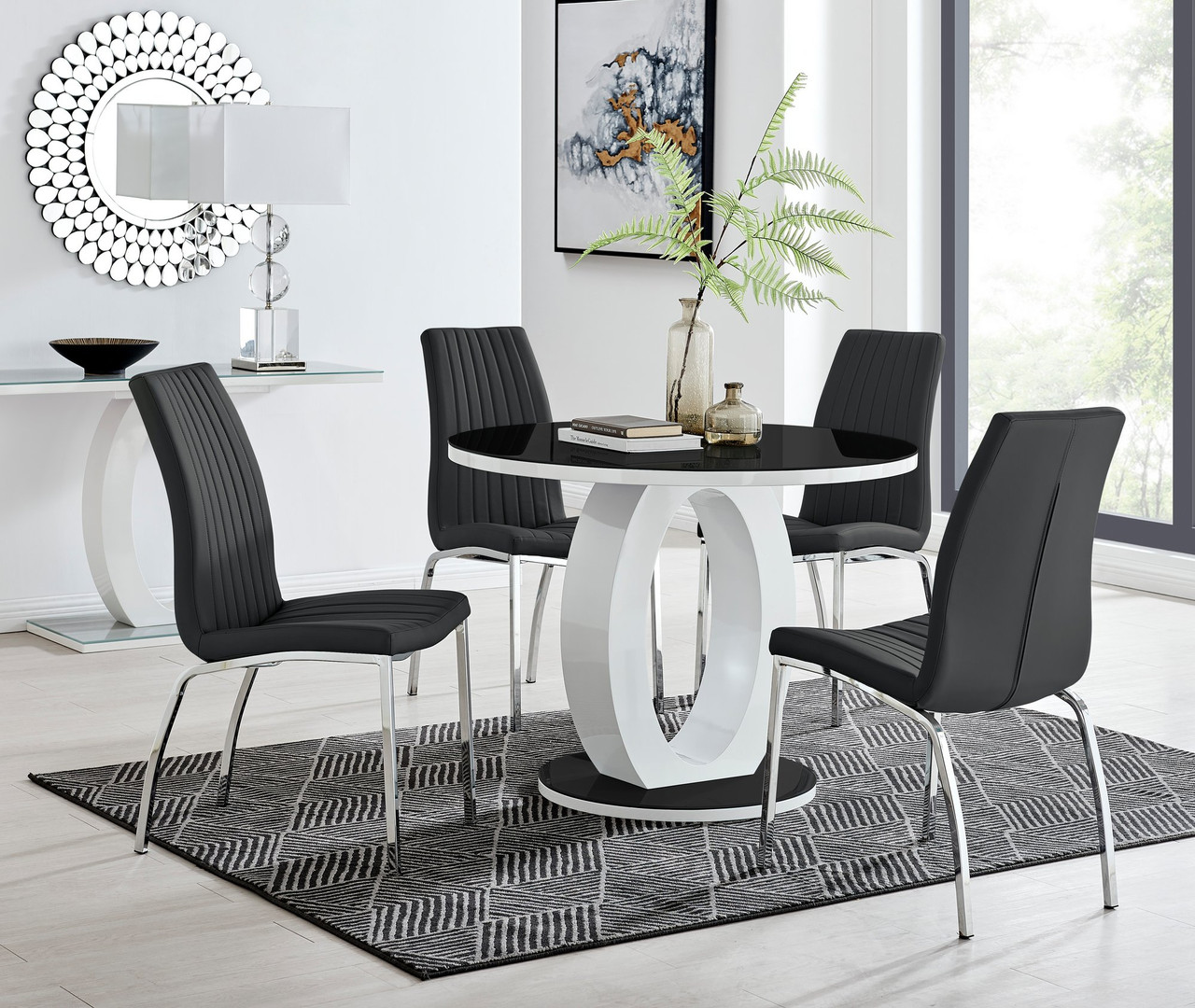 Giovani Large Dining Table & Isco Chairs Furniturebox