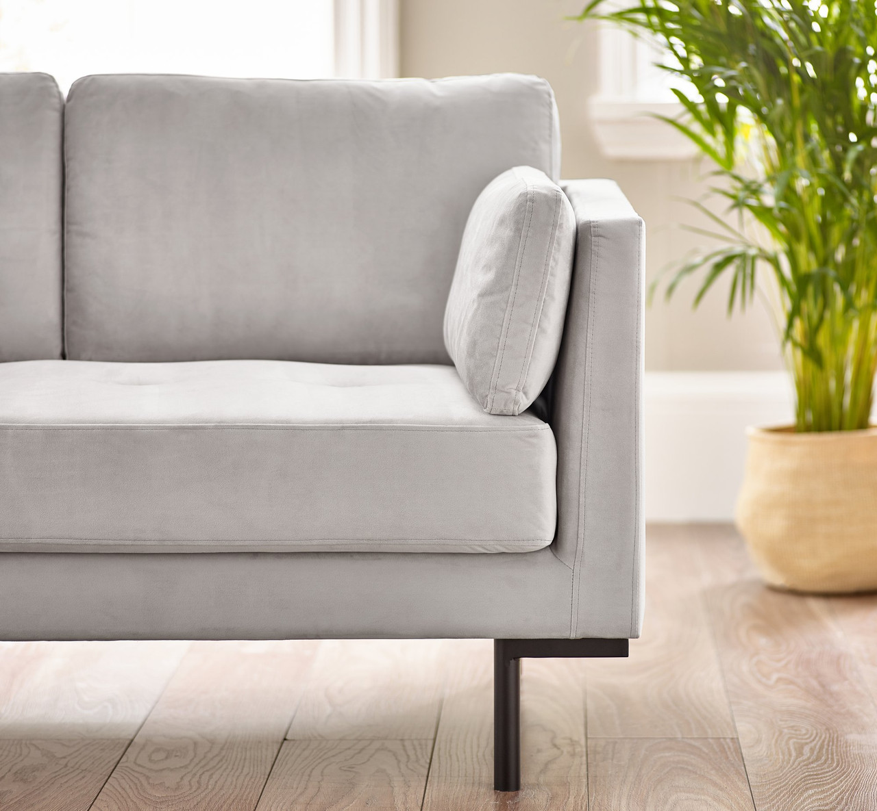 Evelyn 2 Seater Velvet Taupe Beige Velvet Sofa