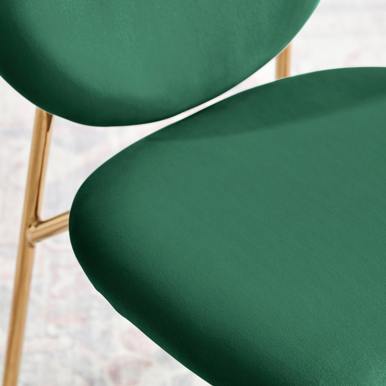 Ivy Gold Legs Green Velvet Dining Chair Dining Chair
