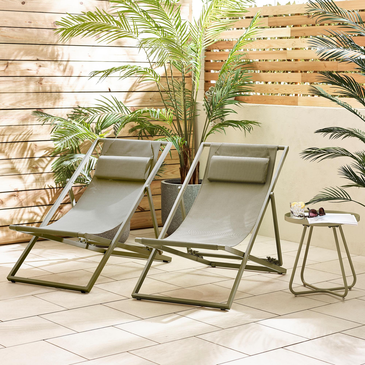 Corsica x Green Deck Chairs Outdoor Garden Furniture