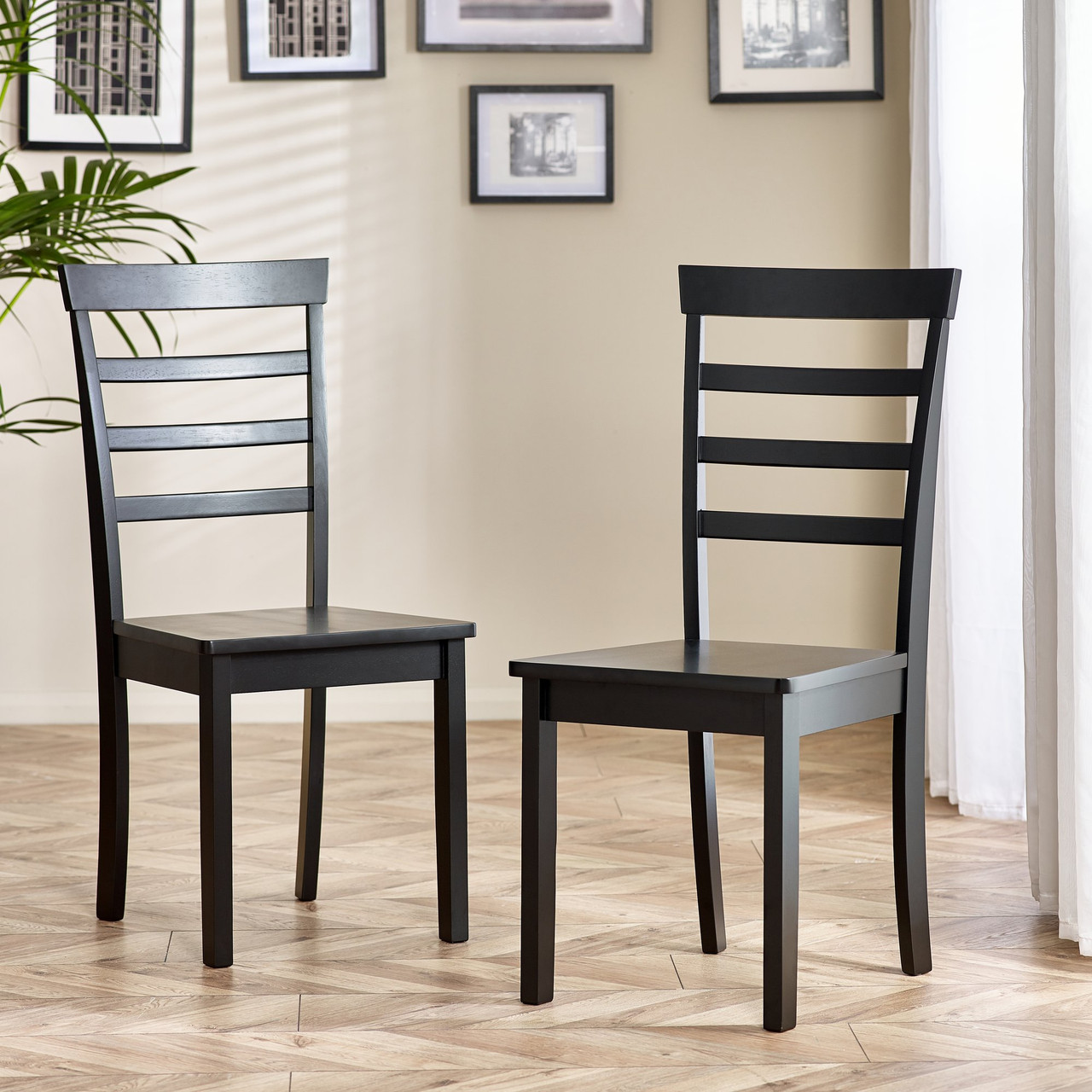 Black outlet wooden chairs