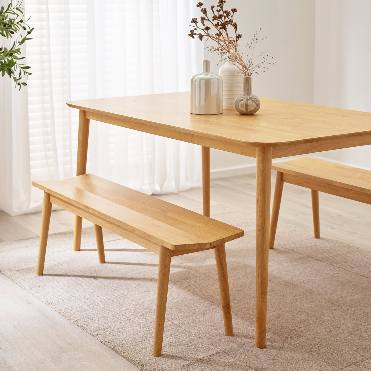 Adelaide Bench Style Table And Chairs Woods Adelaide 140-180cm