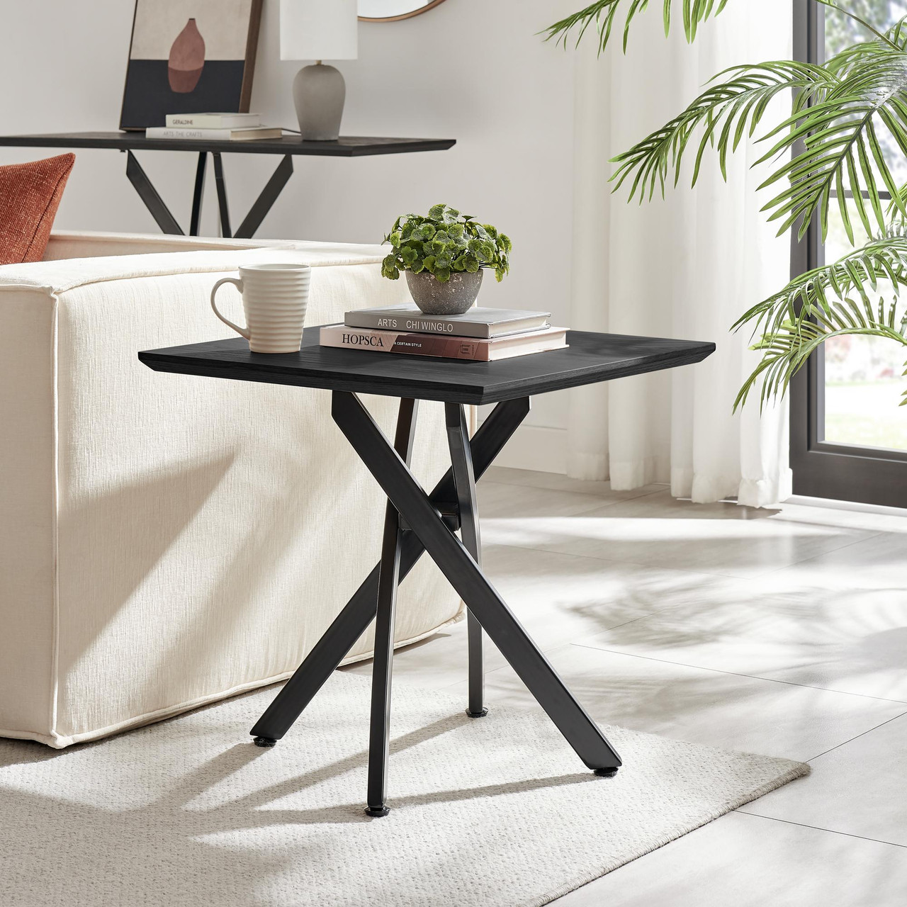 Leonardo Black Side Table | Living Room Furniture