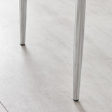 6x Milan Grey Hatched Faux Leather Dining Chairs Silver Legs - Milan-Grey-faux-leather-silver-dining-chair-8.jpg