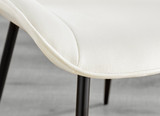 2x Pesaro Cream Velvet Dining Chairs Black Legs - Pesaro-Black-cream-dining-chair (6).jpg