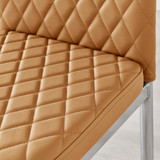 6x Milan Mustard Yellow Hatched Faux Leather Dining Chairs Silver Legs - Milan-Mustard-faux-leather-silver-dining-chair-6.jpg