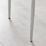 4x Milan White Hatched Faux Leather Dining Chairs Silver Legs - Milan-White-faux-leather-silver-dining-chair-8.jpg