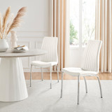 2x Isco White Faux Leather Dining Chairs - New-Isco White Leather hero.jpg